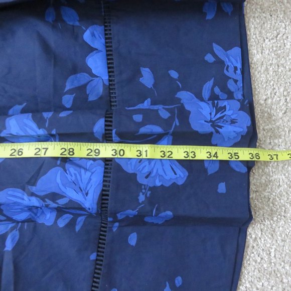 NWT Kate Spade Hibiscus Ruffle Dress 100% Cotton Navy & Blue - Size 2 - Picture 12 of 15